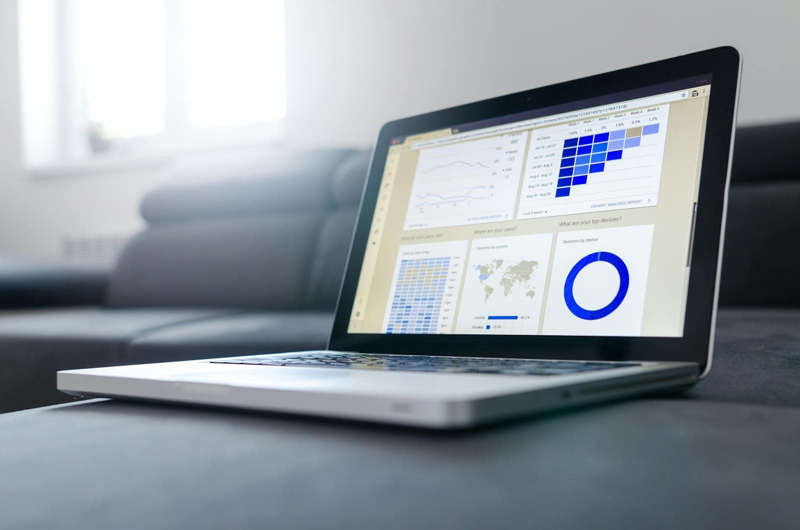 AI-driven payment analytics dashboard on a monitor