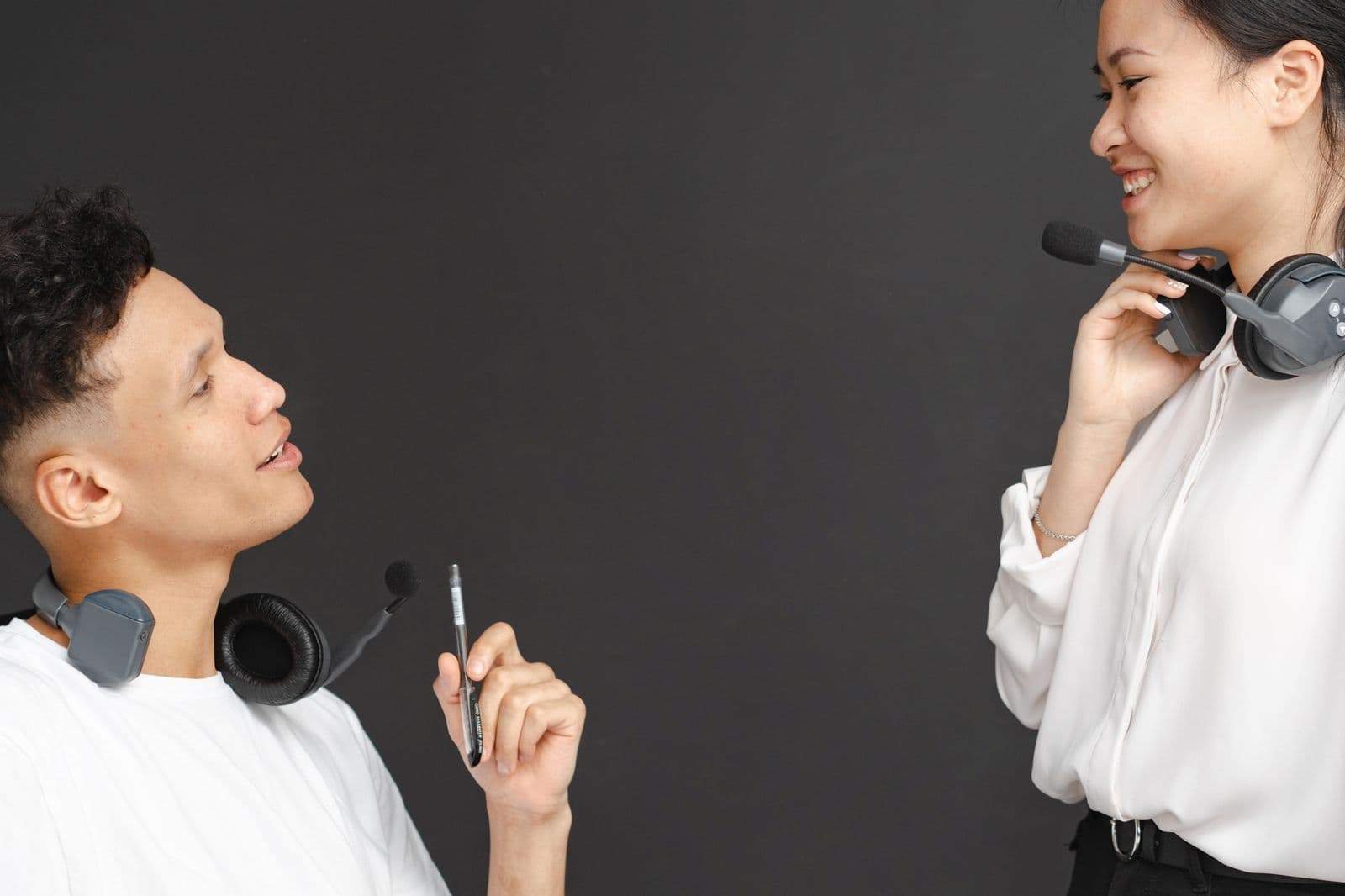 Contact centre team in a modern office handling calls