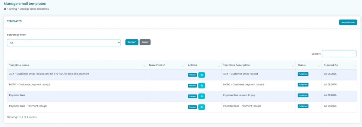 Manage Email Templates — screenshot 2