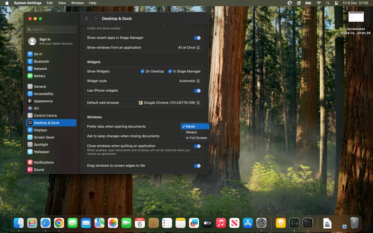Fix WebRTC dialler full-screen on Mac Chrome