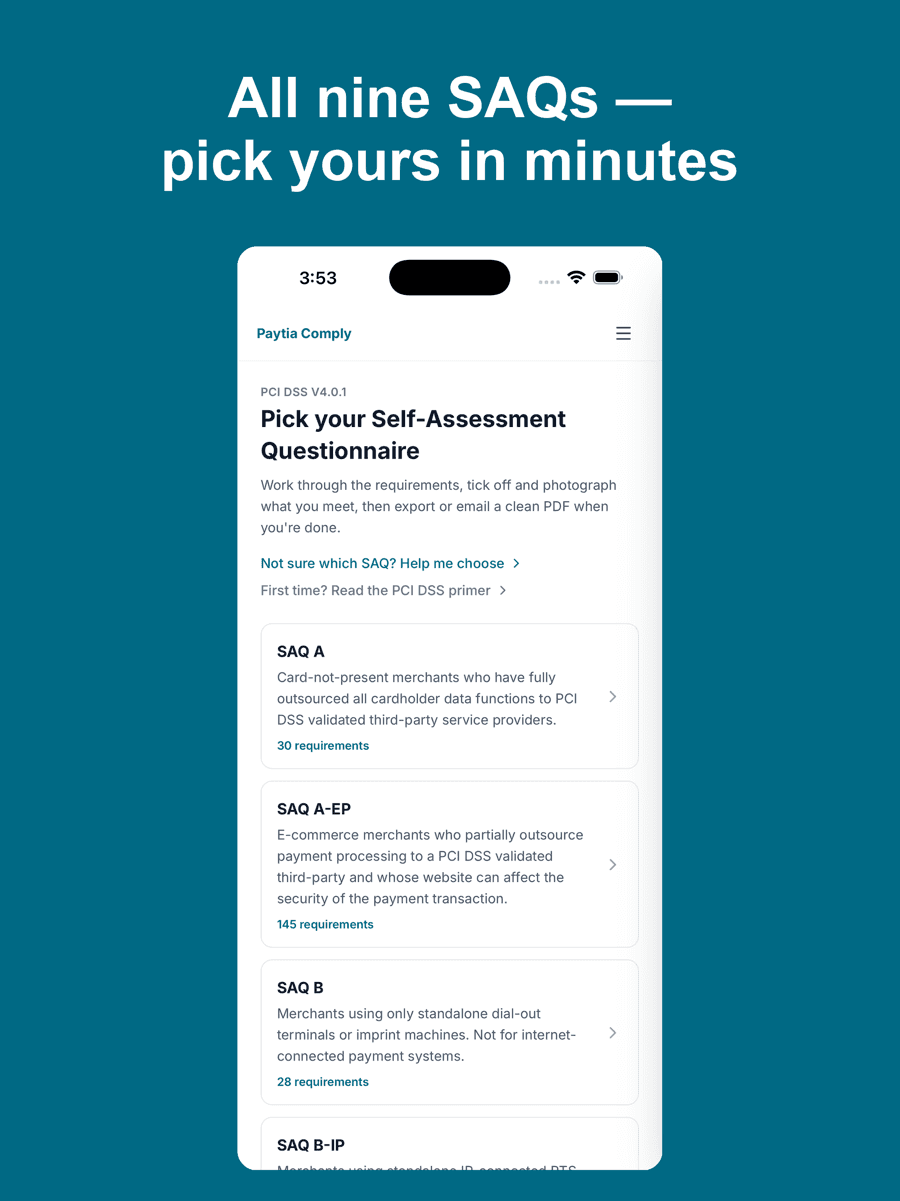 A Free PCI SAQ Toolkit: the Comply App + Chrome Extension