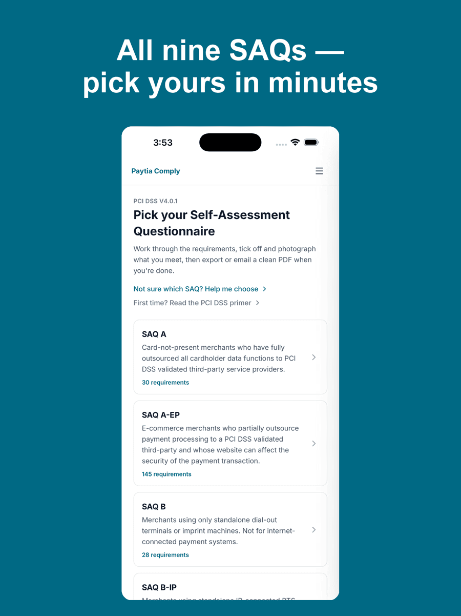 A Free PCI SAQ Toolkit: the Comply App + Chrome Extension