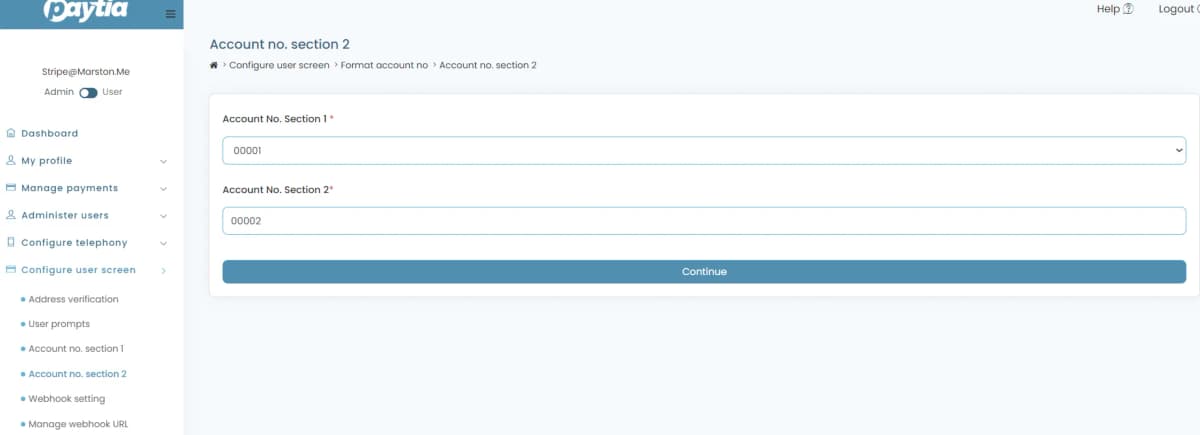 Can we add account numbers — screenshot 2