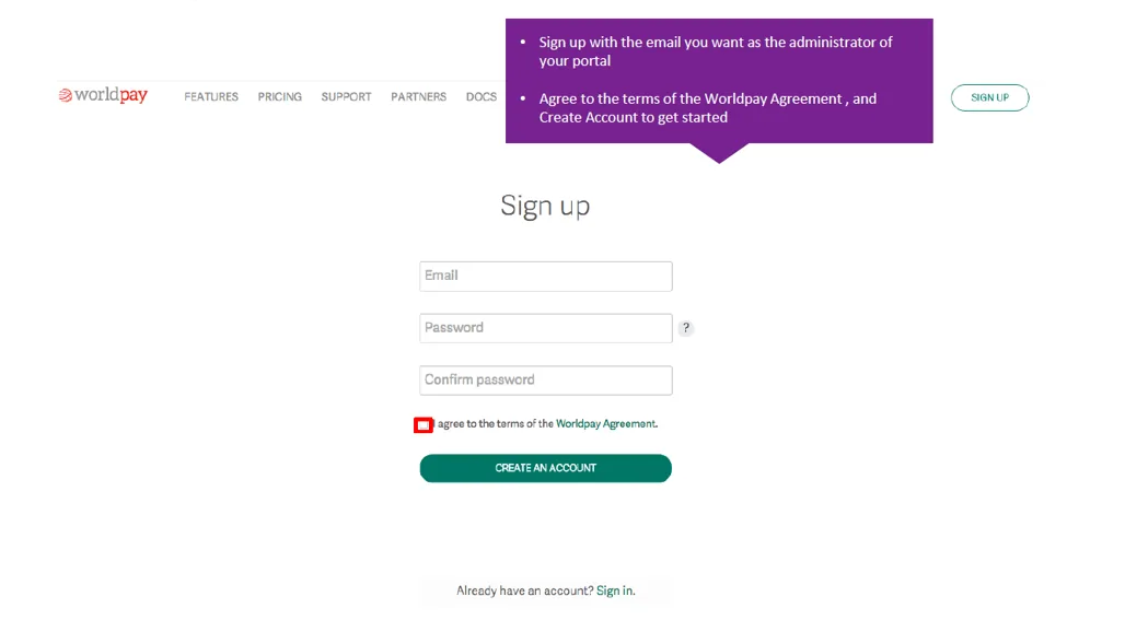 How do I activate a Worldpay payment gateway — screenshot 2