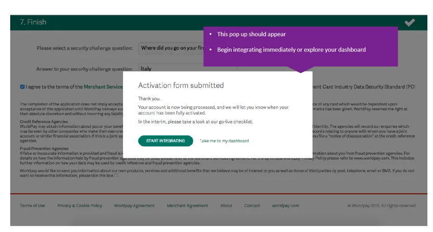 How do I activate a Worldpay payment gateway — screenshot 20