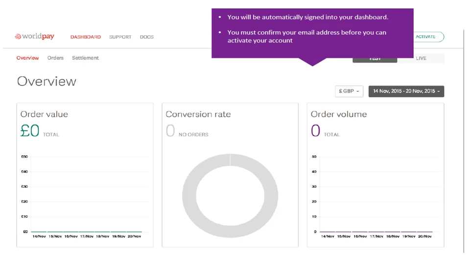 How do I activate a Worldpay payment gateway — screenshot 4
