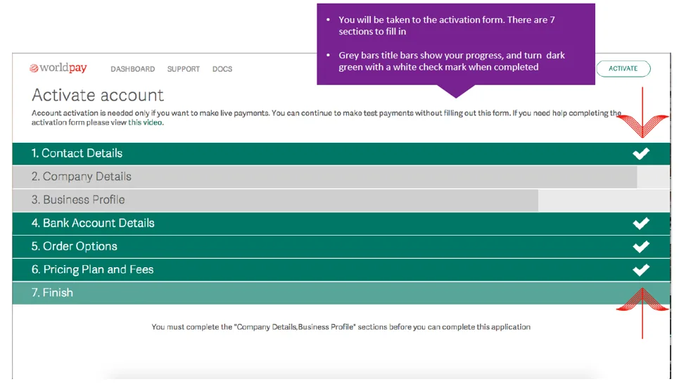 How do I activate a Worldpay payment gateway — screenshot 9
