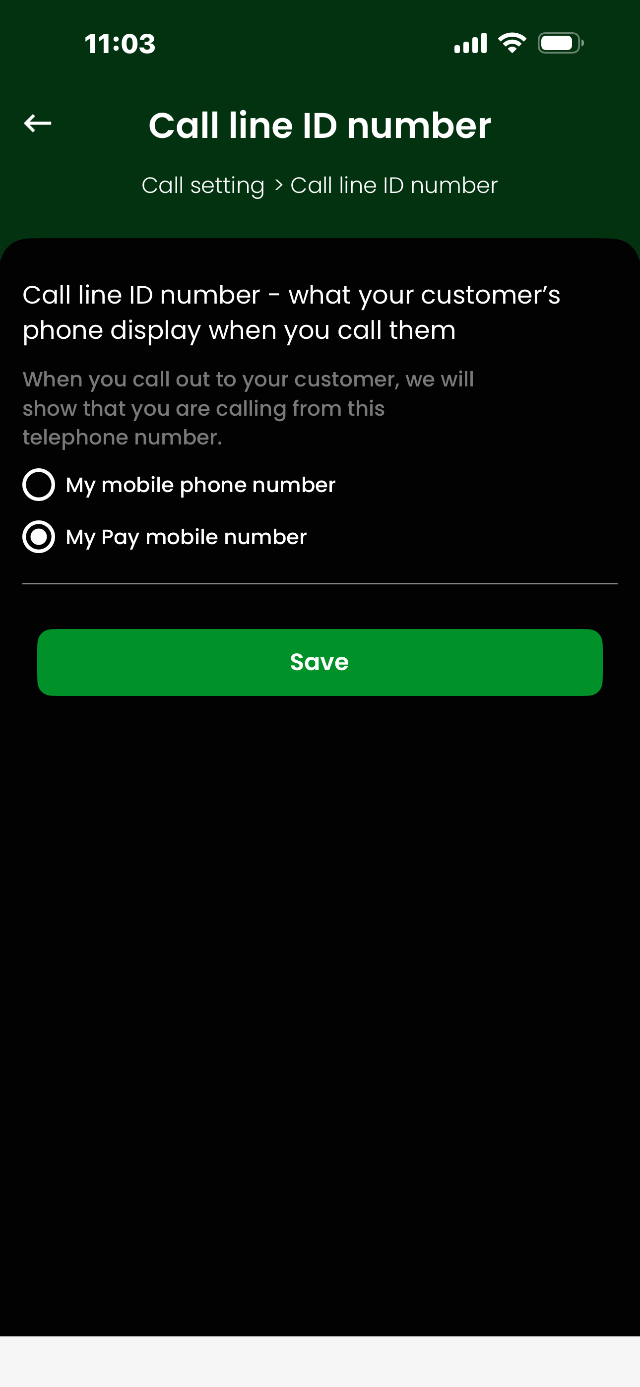 PayMobile CLI presentation screen