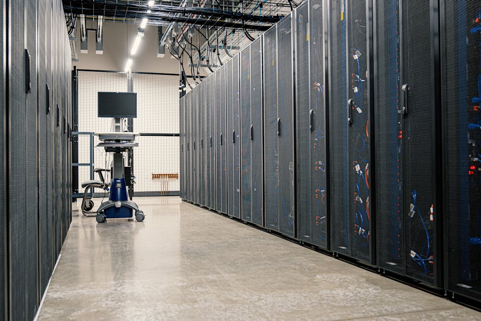 Server racks in a secure data centre environment