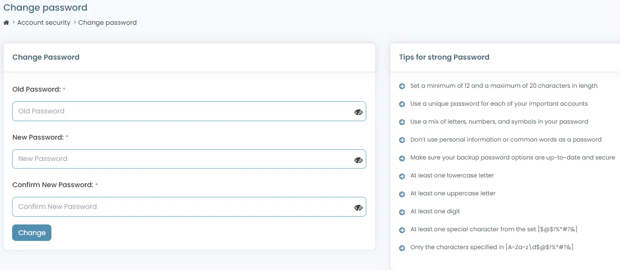 How to Change Your Password - step 2