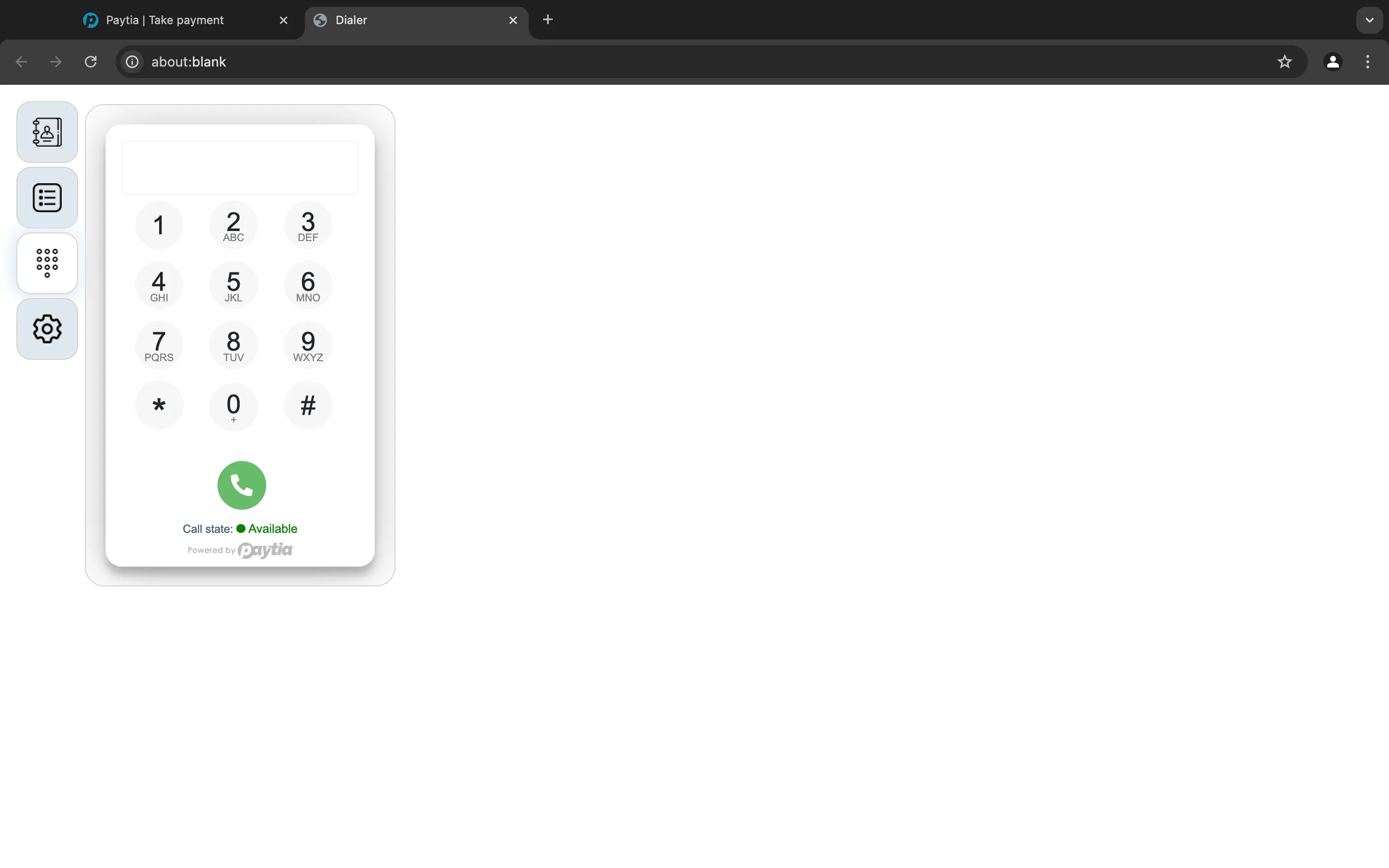 Fix WebRTC dialler full-screen on Mac Chrome - step 2